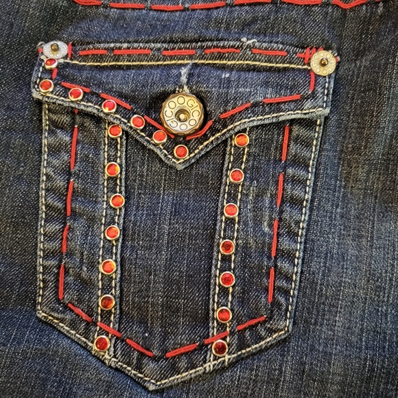 Womens Heavily Embellished Coogi Jeans sz 13/14 x 33.5 - Picture 8 of 15